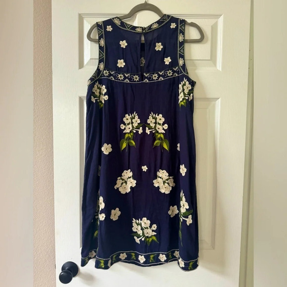 Maeve Navy Floral Sleeveless Dress - Picture 4 of 10